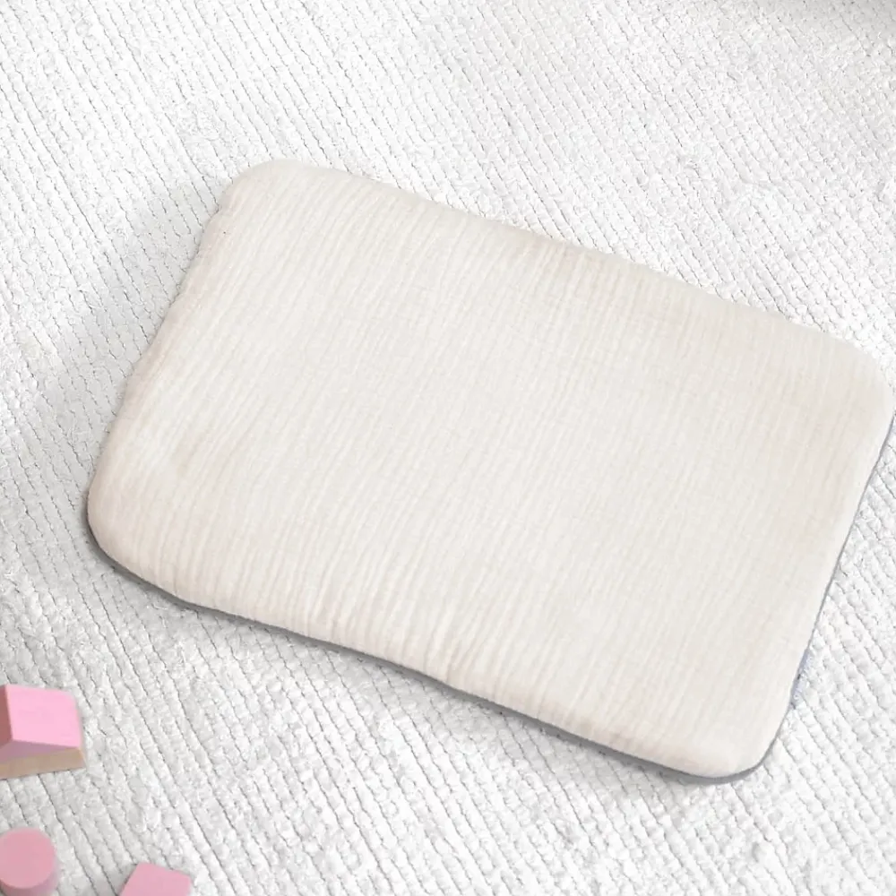Sevira Kids Oreiller plat en gaze de coton Jeanne* Oreiller Moelleux