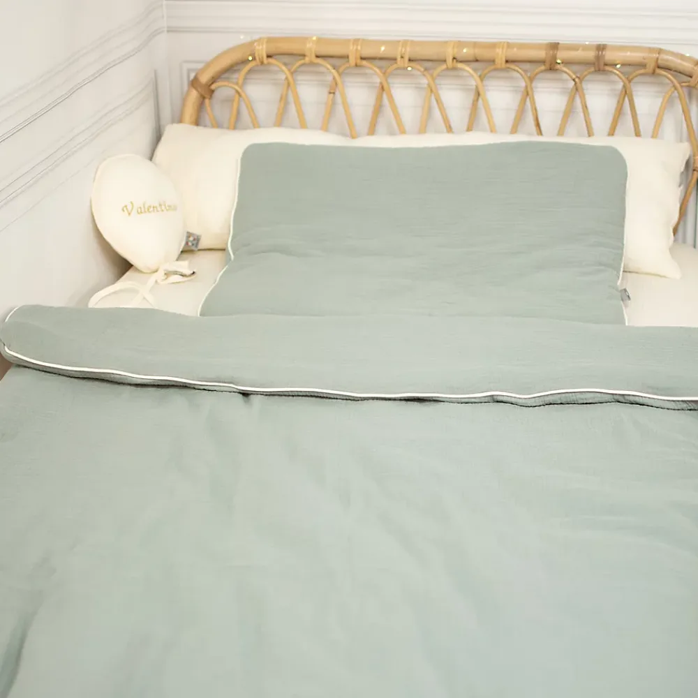 Sevira Kids Oreiller plat en gaze de coton Jeanne* Oreiller Moelleux