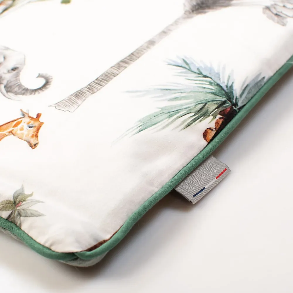 Sevira Kids Oreiller plat réversible en coton Safari* Oreiller Moelleux
