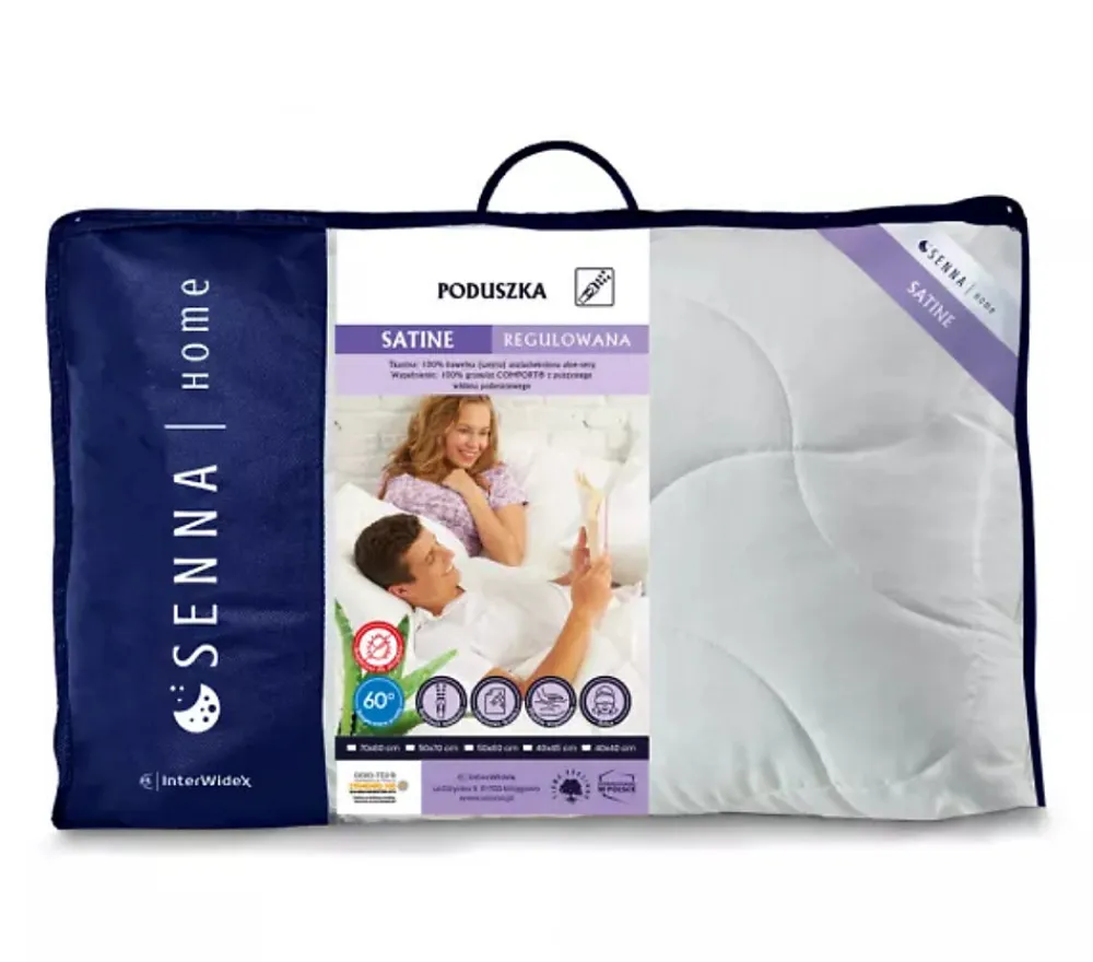 Oreiller réglable 40x60 SATINE>Senna Home Online