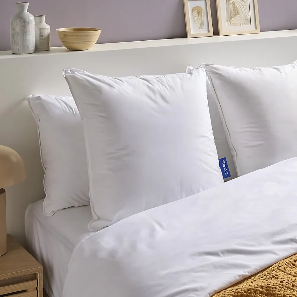 Bleu Calin Oreiller souple 60x60 cm DUO DUVET CANARD MICROFIBRE* Oreiller Moelleux