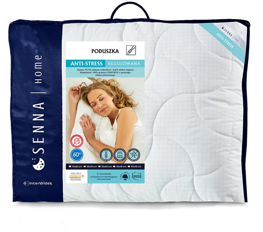 Oreiller 70x70 ANTI STRESS 1000g>Senna Home Outlet