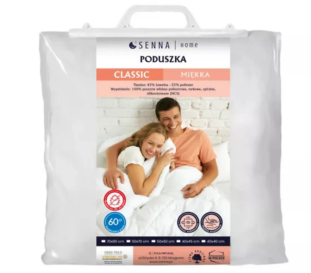 Oreiller 70x70 CLASSIC DOUX Blanc>Senna Home Sale