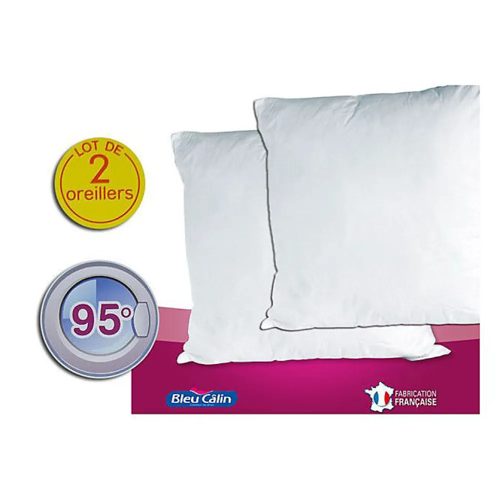 Oreillers Hygiafil 60 x 60 cm lot de 2>Bleu Calin Sale
