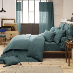 OUREA - Chemin de Lit 90x200cm Capitonné Gaze de Coton Canard>Altobuy Outlet