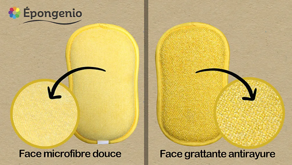 Pack 5 éponges double faces lavables Epongenio Best of TV multicolore> New