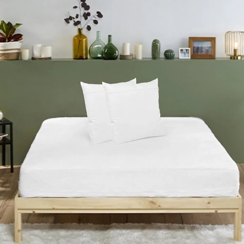 Bleu Calin Pack ANTI-PUNAISES DE LIT Protège-matelas 140x190cm + 2 Protège oreillers 63x63cm imperméables* Protège Matelas