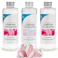 Mamamanuela Pack économique 3 parfums pour lampe catalytique : 2 parfums Lollipop + nettoyant neutre* Désodorisant Et Parfum D'Ambiance