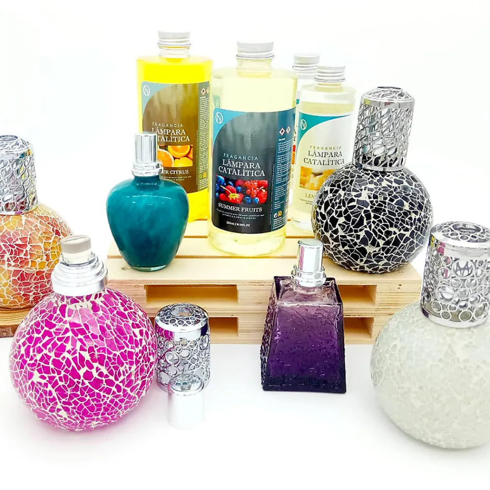 Pack économique de nettoyage de lampe catalytique 100 ml : 2 petites mèches de rechange + 200 ml de nettoyant neutre>Mamamanuela Online