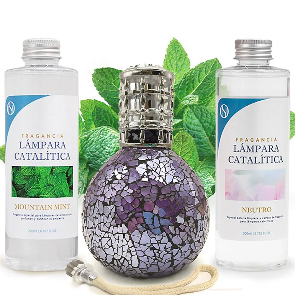 Pack économique Lampe Catalytique Mosaïque de minuit + Parfum Mountain Mint (500 ml) + Nettoyant Neutre (200 ml) + Mèche Rechange>Mamamanuela Clearance