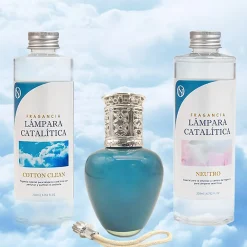 Pack économique Lampe Catalytique Aqua Marina + Parfum Cotton Clean (200 ml) + Nettoyant Neutre (200 ml) + Mèche de Rechange>Mamamanuela Outlet
