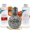 Pack économique Lampe Catalytique Mosaïque Noir + Parfum Wild Strawberry (200 ml) + Nettoyant Neutre (200 ml) + Mèche de Rechange>Mamamanuela Sale