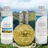 Pack économique Lampe Catalytique Mosaïque Doré + Parfum Provence Breeze (200 ml) + Nettoyant Neutre (200 ml) + Mèche de Rechange>Mamamanuela
