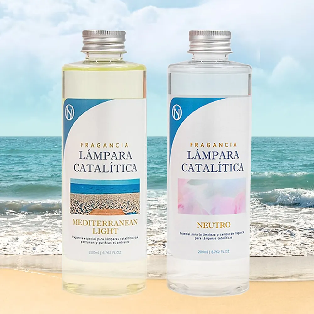 Pack économique Lampe Catalytique Fuchsia Mat + Parfum Mediterranean Light (500ml) + Nettoyant Neutre (200ml) + Mèche de Rechange>Mamamanuela Discount