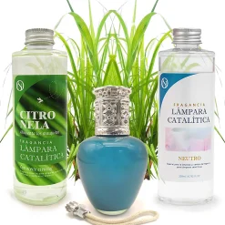 Pack économique Lampe Catalytique Aqua Marina + Parfum Citronnelle (200 ml) + Nettoyant Neutre (200 ml) + Mèche de Rechange>Mamamanuela Hot