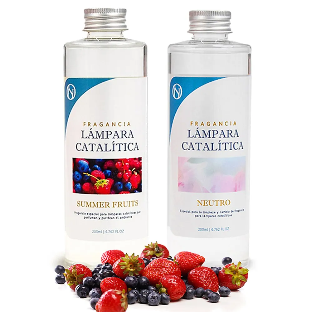 Pack économique Lampe Catalytique Aqua Marina + Parfum Summer Fruits (500 ml) + Nettoyant Neutre (200 ml) + Mèche de Rechange>Mamamanuela Discount