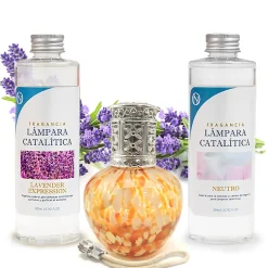 Pack économique Lampe Catalytique Drops Orange + Parfum Lavender Expression (500 ml) + Nettoyant Neutre (200 ml) + Mèche Rechange>Mamamanuela Clearance