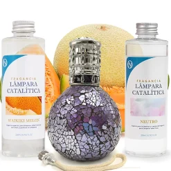 Pack économique Lampe Catalytique Mosaïque de minuit + Parfum Waikiki Melon (200 ml) + Nettoyant Neutre (200 ml) + Mèche Rechange>Mamamanuela Hot