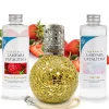 Pack économique Lampe Catalytique Mosaïque Doré + Parfum Wild Strawberry (200 ml) + Nettoyant Neutre (200 ml) + Mèche de Rechange>Mamamanuela Clearance