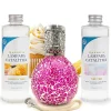 Mamamanuela Pack économique Lampe Catalytique Mosaïque Fuchsia + Parfum Lemon Cake (200 ml) + Nettoyant Neutre (200 ml) + Mèche de Rechange* Désodorisant Et Parfum D'Ambiance