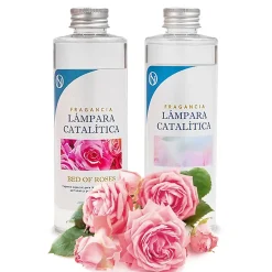 Mamamanuela Pack économique Lampe Catalytique Orange Waves + Parfum Bed of Roses (500 ml) + Nettoyant Neutre (200 ml) + Mèche de Rechange* Désodorisant Et Parfum D'Ambiance
