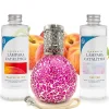 Pack économique Lampe Catalytique Mosaïque Fuchsia + Parfum Peach Velvet (500 ml) + Nettoyant Neutre (200 ml) + Mèche de Rechange>Mamamanuela