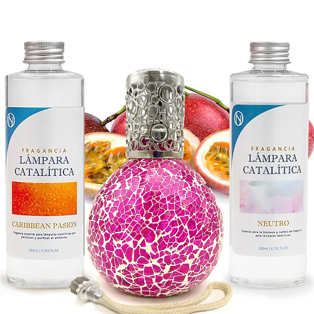 Pack économique Mosaïque Fuchsia + Parfum Caribbean Passion (500 ml) + Nettoyant neutre (200 ml) + Mèche de rechange>Mamamanuela Sale