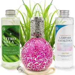 Pack économique Mosaïque Fuchsia + Parfum Citronnelle (500 ml) + Nettoyant Neutre (200 ml) + Mèche de Rechange>Mamamanuela Outlet