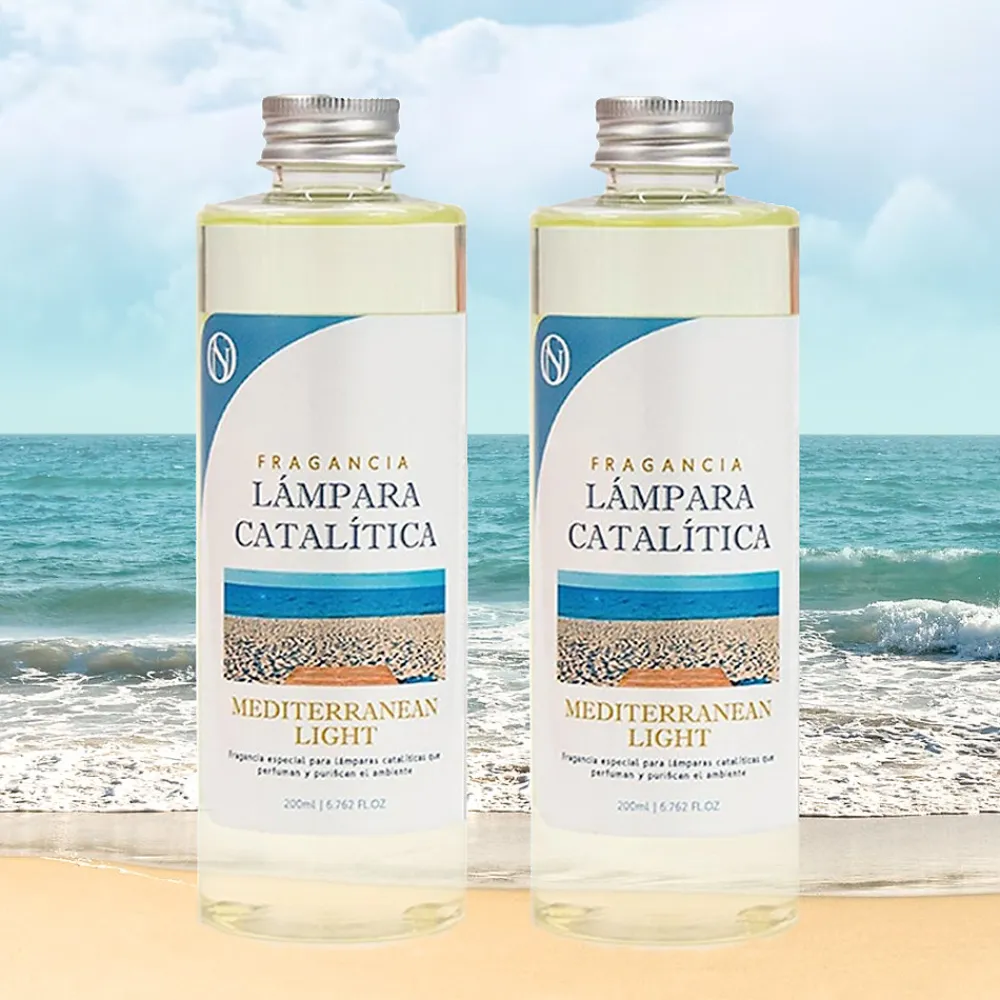 Pack économique 2x Parfum de lampe catalytique 500ml: Arôme Mediterranean Light. Profitez plus longtemps de votre parfum préféré>Mamamanuela Discount