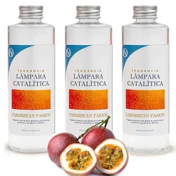 Pack économique 3x Parfum lampe catalytique 500 ml : Arôme Caribbean Passion - Profitez plus longtemps de votre parfum préféré>Mamamanuela Hot