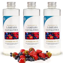 Mamamanuela Pack économique 3x Parfum pour lampe catalytique 500 ml : Arôme Summer Fruits - Profitez plus longtemps de votre parfum préféré* Désodorisant Et Parfum D'Ambiance