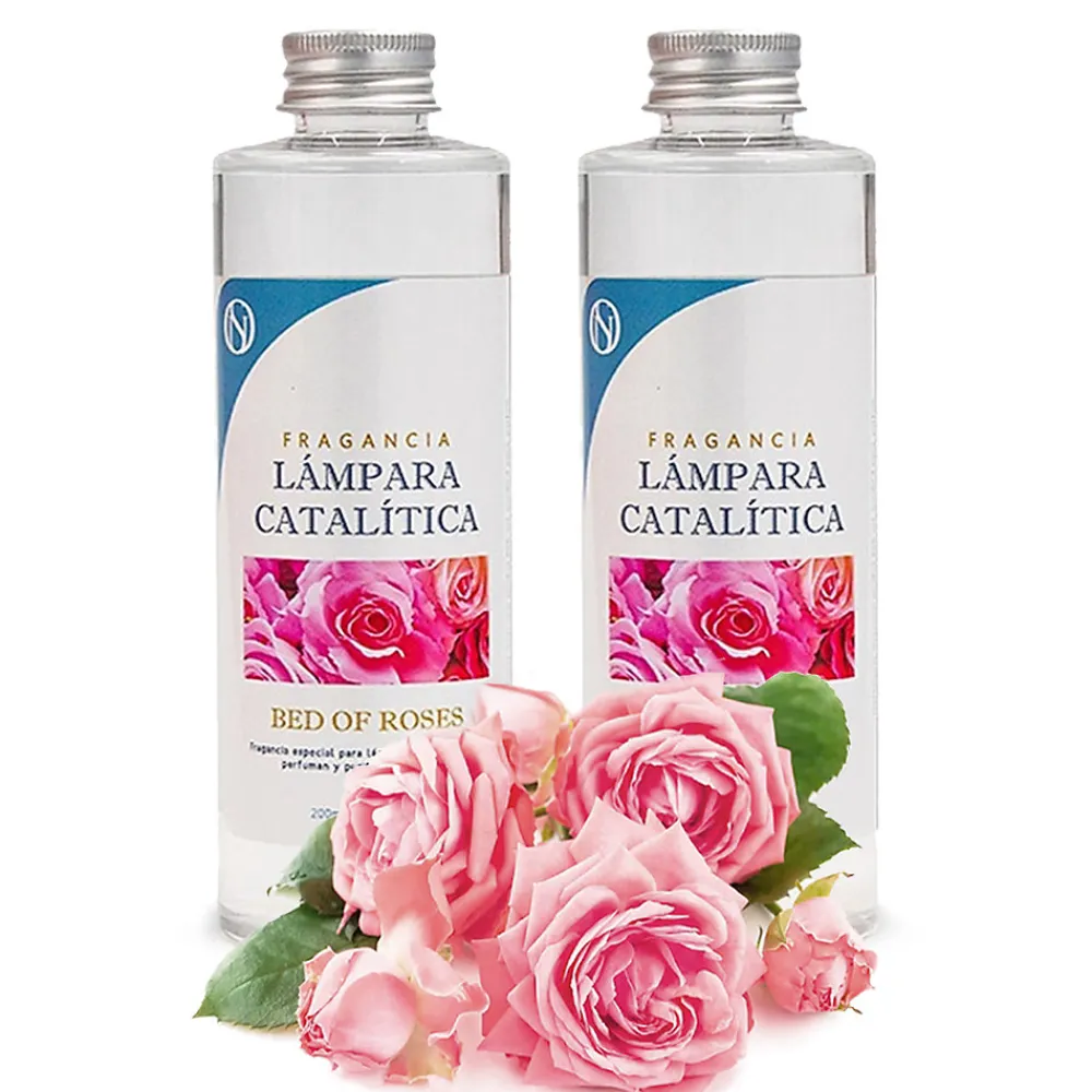 Pack économique 2x Parfum pour lampe catalytique 200 ml : Arôme Bed of Roses - Profitez plus longtemps de votre parfum préféré>Mamamanuela Hot