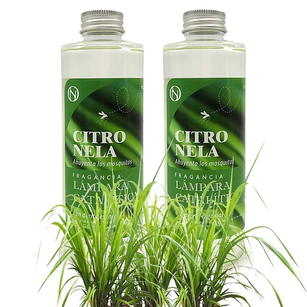 Mamamanuela Pack économique 2x Parfum pour lampe catalytique 500 ml : Arôme Citronelle. Profitez plus longtemps de votre parfum préféré* Désodorisant Et Parfum D'Ambiance