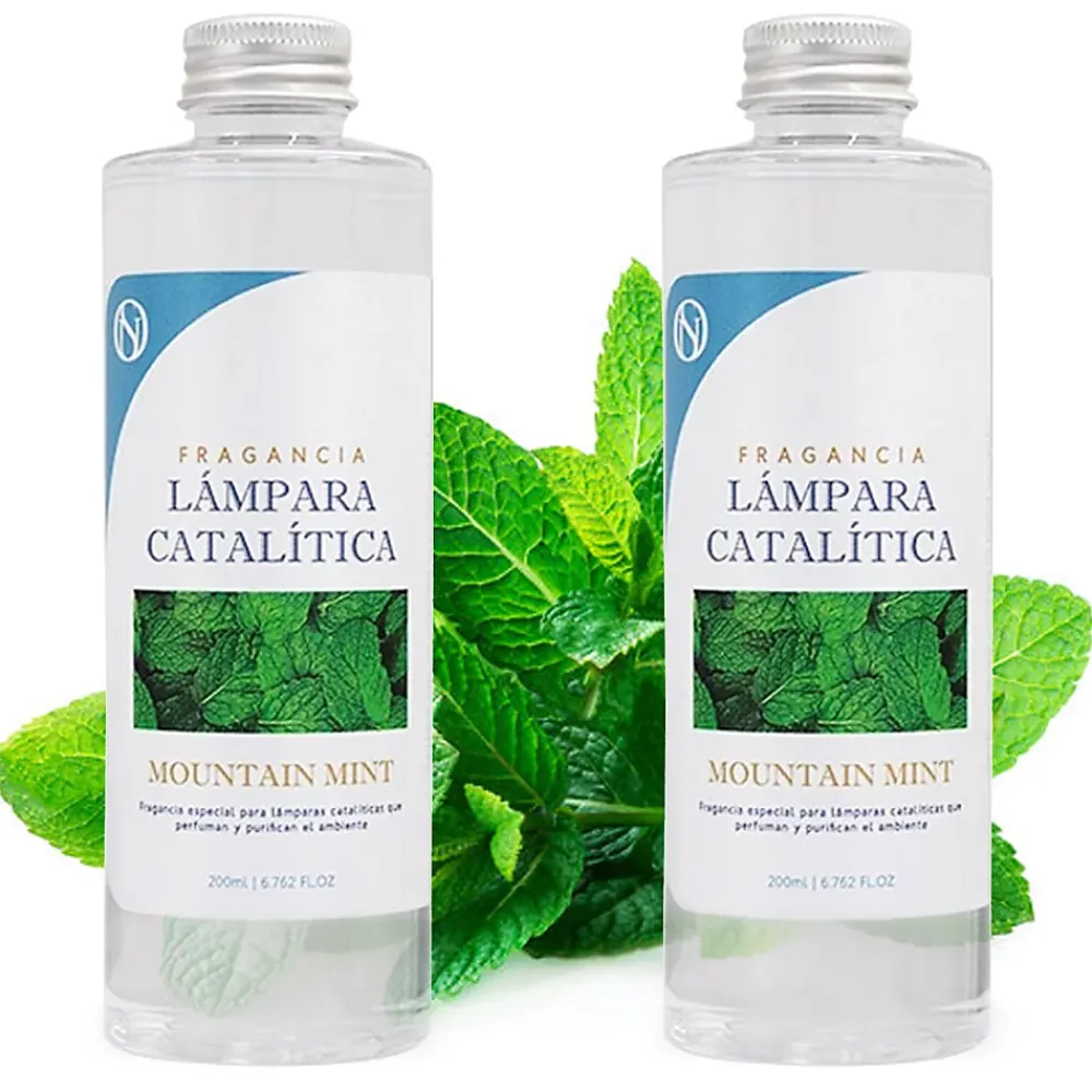 Mamamanuela Pack économique 2x Parfum pour lampe catalytique 200 ml : Arôme Mountain Mint - Profitez plus longtemps de votre parfum préféré* Désodorisant Et Parfum D'Ambiance