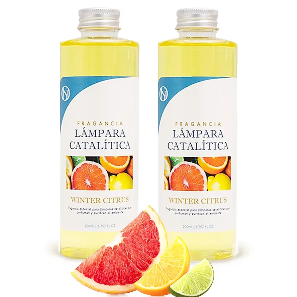 Mamamanuela Pack économique 2x Parfum pour lampe catalytique 500 ml : Arôme Winter Citrus. Profitez plus longtemps de votre parfum préféré* Désodorisant Et Parfum D'Ambiance