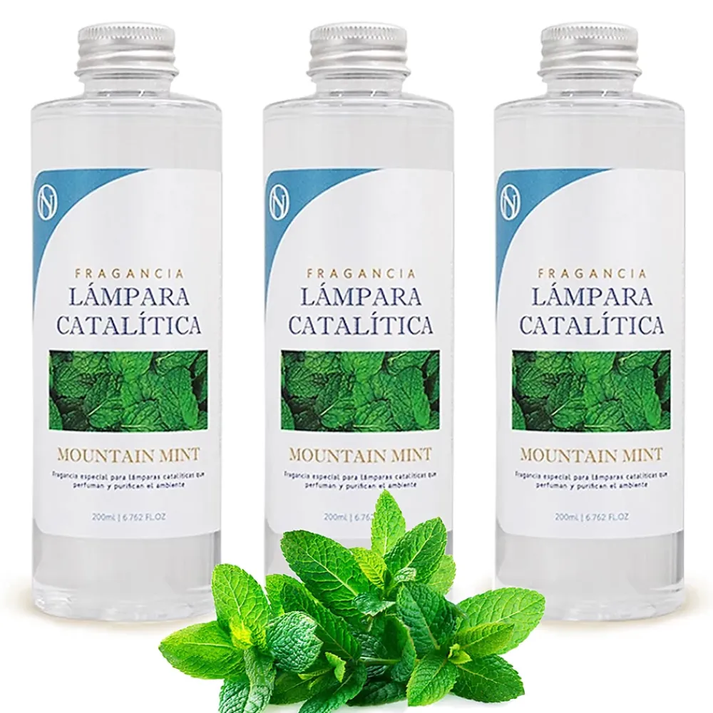 Mamamanuela Pack économique 3x Parfum pour lampe catalytique 500 ml : Arôme Mountain Mint - Profitez plus longtemps de votre parfum préféré* Désodorisant Et Parfum D'Ambiance