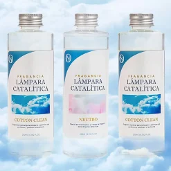Mamamanuela Pack économique 3x Parfums pour lampe catalytique : Arôme Cotton Clean 500 ml + Nettoyant neutre 200 ml* Désodorisant Et Parfum D'Ambiance