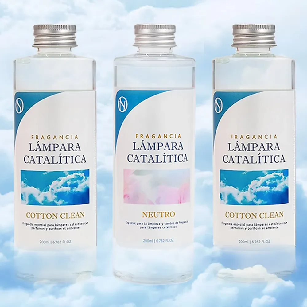 Mamamanuela Pack économique 3x Parfums pour lampe catalytique : Arôme Cotton Clean 500 ml + Nettoyant neutre 200 ml* Désodorisant Et Parfum D'Ambiance