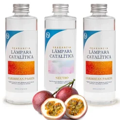 Mamamanuela Pack économique 3x Parfums pour lampe catalytique 200 ml : 2 Arômes Caribbean Passion + Nettoyant neutre* Désodorisant Et Parfum D'Ambiance