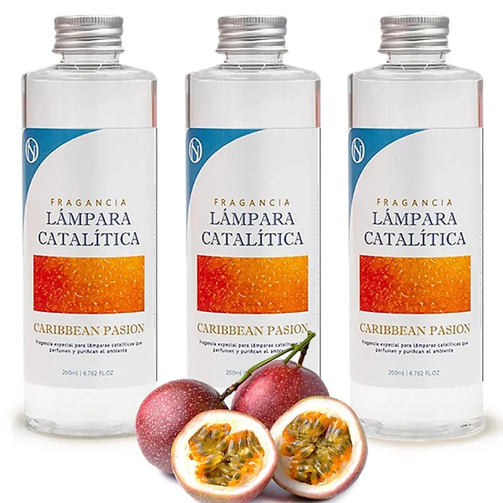Mamamanuela Pack économique 3x Parfums lampe catalytique 200 ml : Arôme Caribbean Passion - Profitez plus longtemps de votre parfum préféré* Désodorisant Et Parfum D'Ambiance
