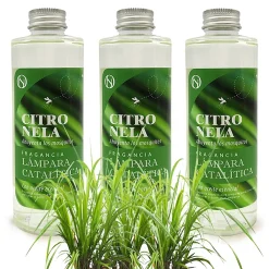Mamamanuela Pack économique 3x Parfums pour lampe catalytique 200 ml : Arôme Citronnelle - Profitez plus longtemps de votre parfum préféré* Désodorisant Et Parfum D'Ambiance