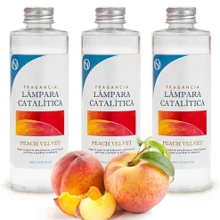 Pack économique 3x Parfums pour lampe catalytique 200 ml : Arôme Peach Velvet - Profitez plus longtemps de votre parfum préféré>Mamamanuela Best