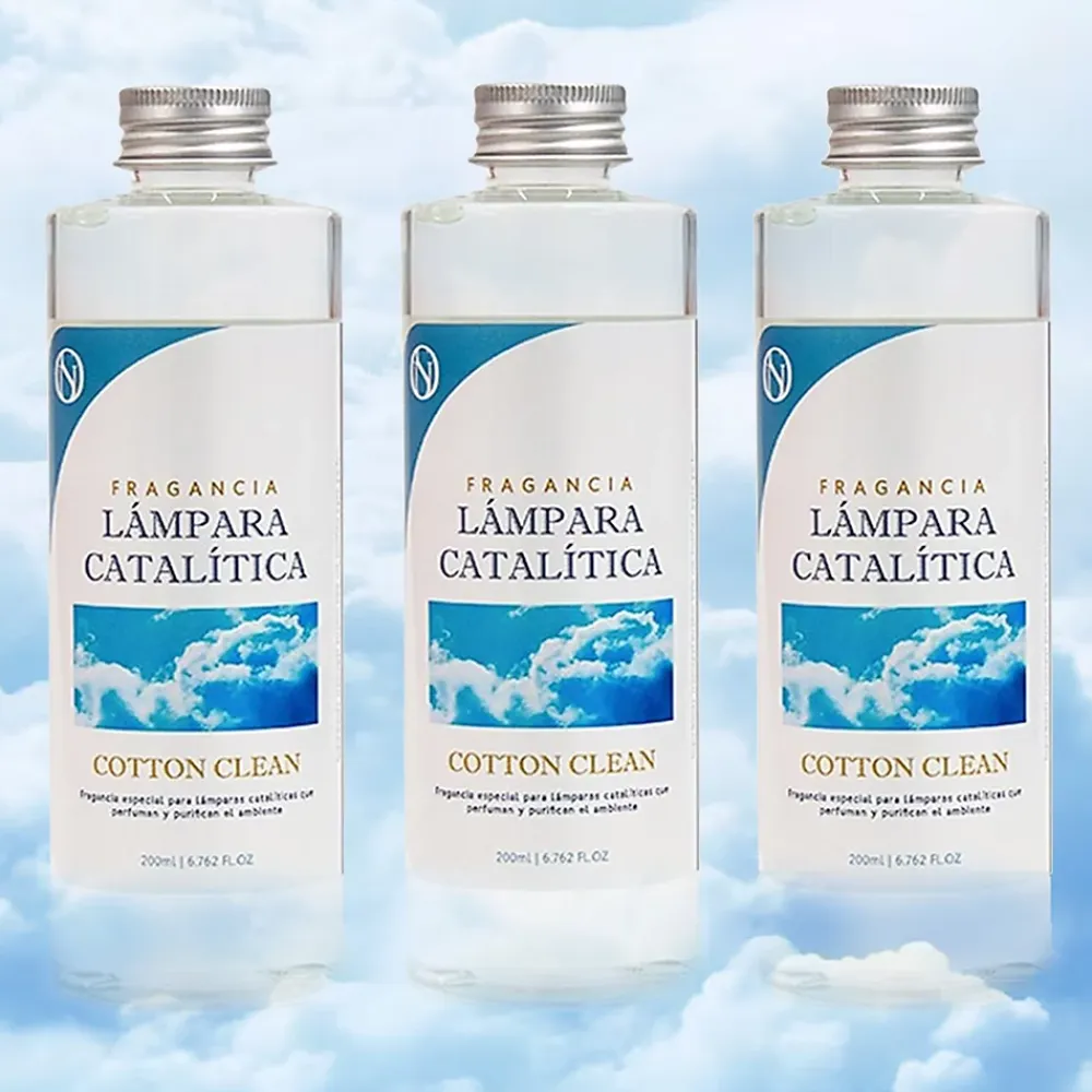 Mamamanuela Pack économique 3x Parfums pour lampe catalytique 200 ml : Arôme Cotton Clean - Profitez plus longtemps de votre parfum préféré* Désodorisant Et Parfum D'Ambiance
