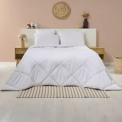 Pack Couette chaude 220x240cm + 2 Oreillers moelleux 60x60cm LAVABLE A 95 C>Bleu Calin Online