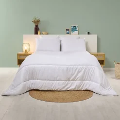 Bleu Calin Pack Couette chaude 140x200cm + 1 Oreiller 60x60cm ANTI-ACARIENS* Couette