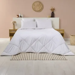 Bleu Calin Pack Couette chaude 240x260cm + 2 Oreillers moelleux 60x60cm LAVABLE A 95 C* Couette