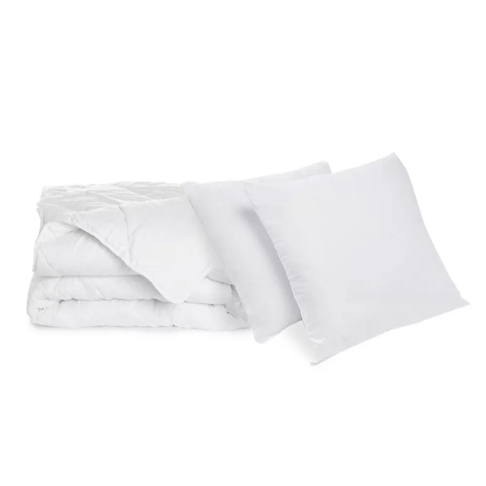 Bleu Calin Pack Couette chaude 240x260cm + 2 Oreillers moelleux 60x60cm LAVABLE A 95 C* Couette
