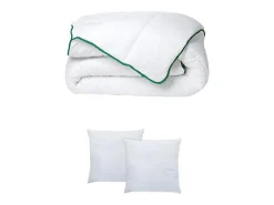 Vente-unique Pack Couette tempérée 220 x 240 + 2 oreillers 60 x 60 cm - Anti-acariens naturel Greencare - AZYLIA II* Couette