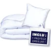 Dodo Pack couette 140x200 cm + 1 oreiller 60x60 cm + 1 Protege oreiller 60x60 cm - garnissage 100% Polyester - 350g/m² - blanc -* Couette