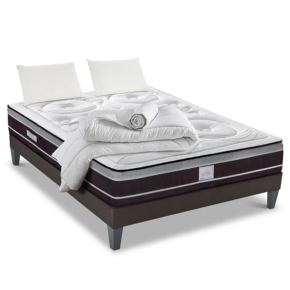 Pack Divin 90x200 cm Matelas Ressorts + Sommier Bois + Accessoires>Hypsom Hot